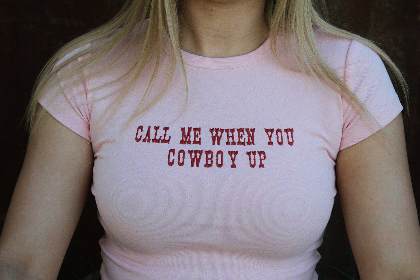 Call Me When You Cowboy Up Tee