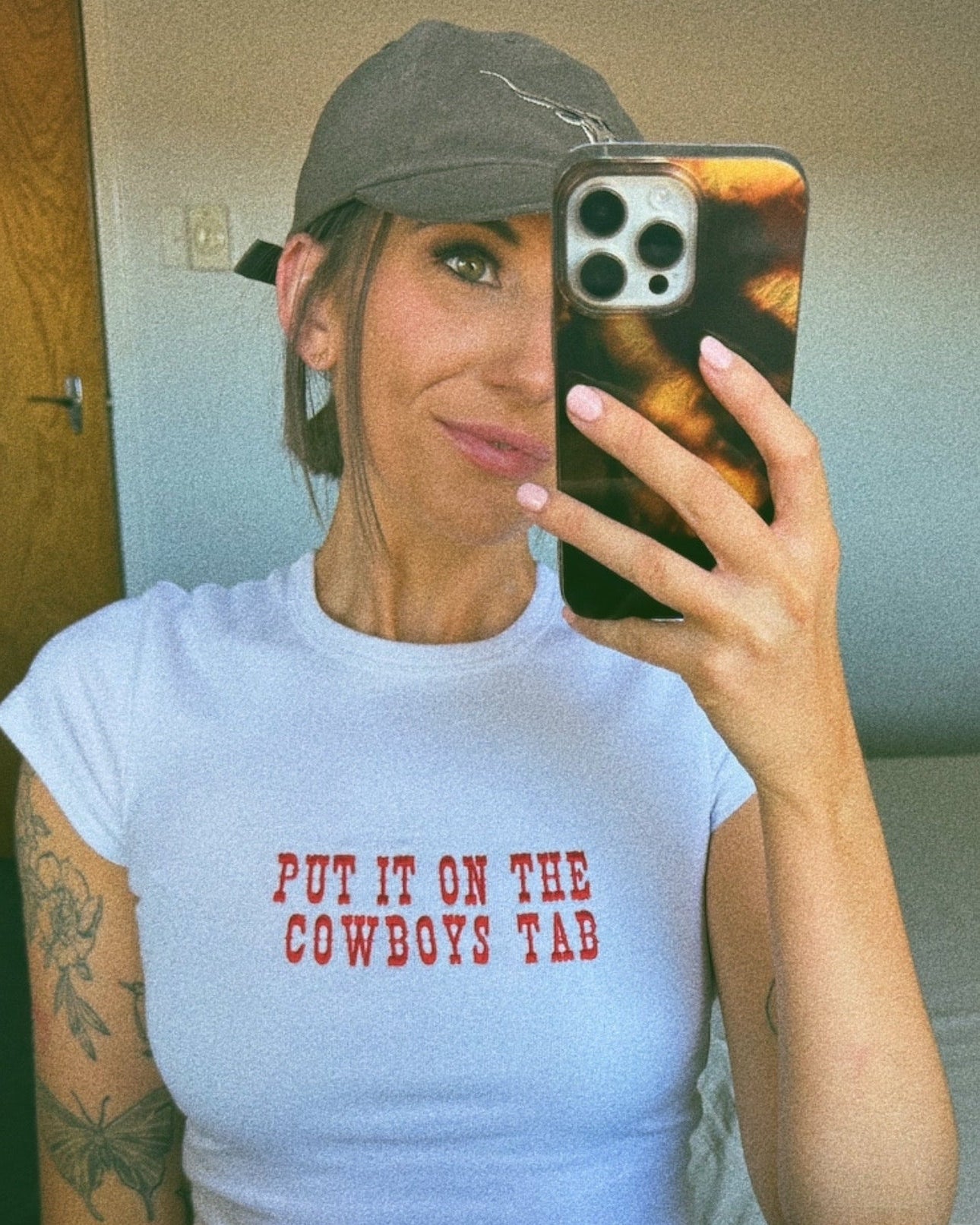 White Put It on the Cowboy’s Tab™ Tee