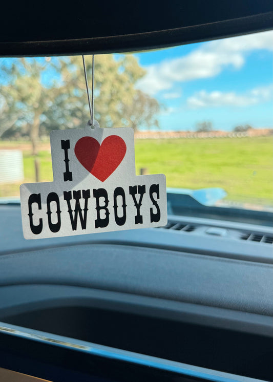 "I Love Cowboys" Air freshener