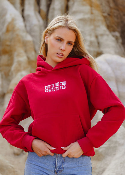 LIMITED EDITION RED Put It on the Cowboy’s Tab™ Hoodie
