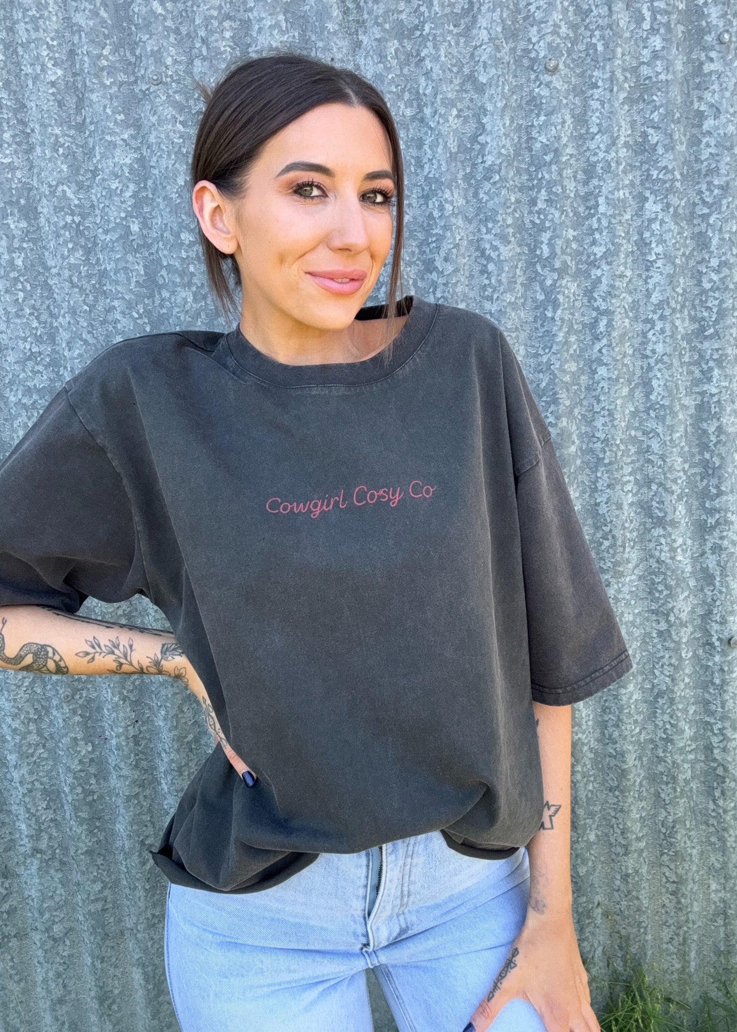 Acid Wash Oversized Tee