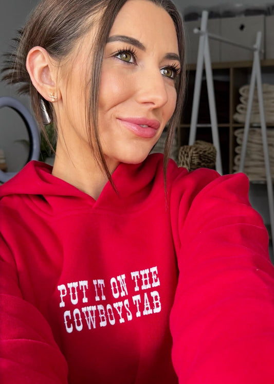 LIMITED EDITION RED Put It on the Cowboy’s Tab™ Hoodie